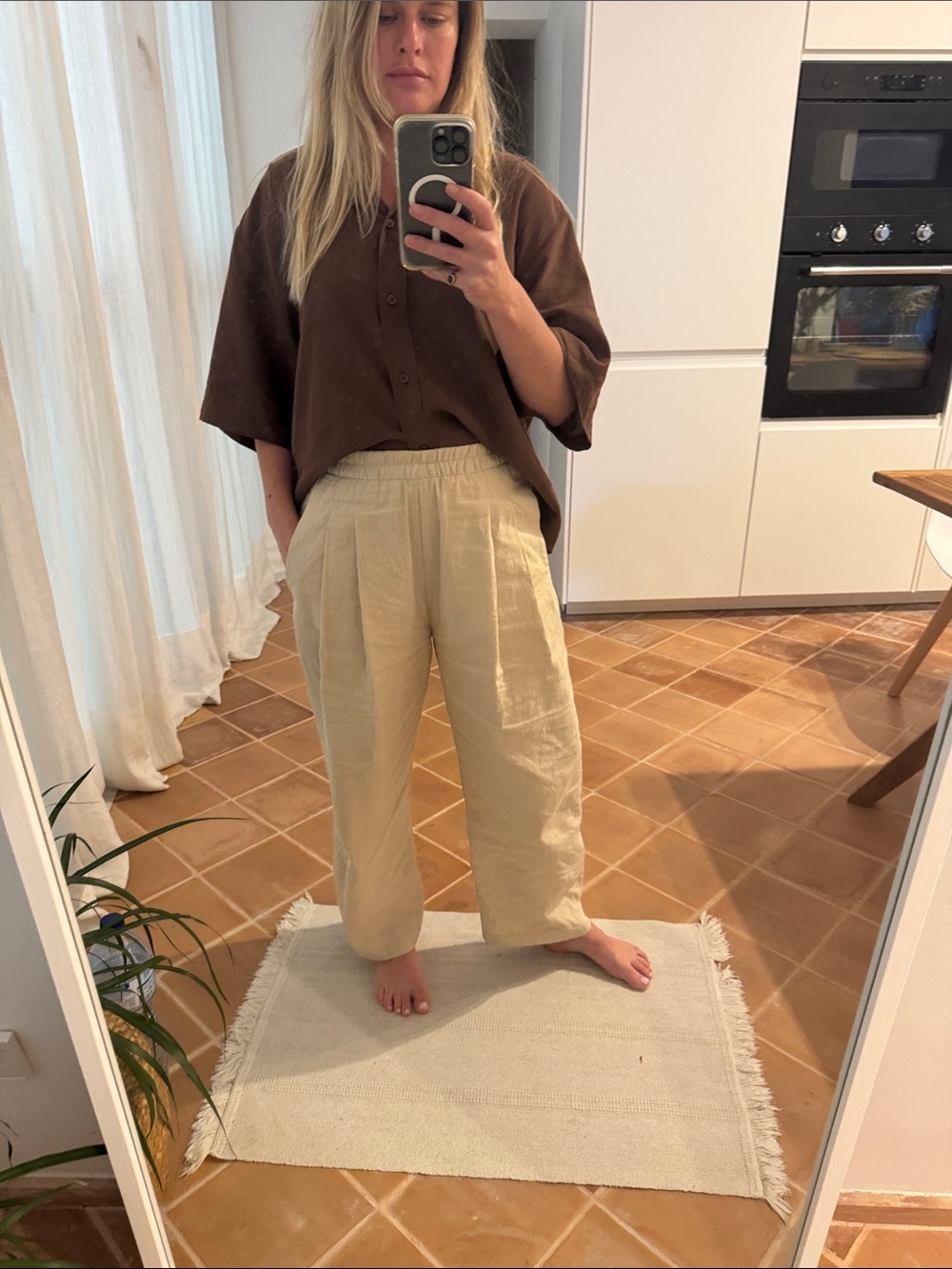 Masscob linen, silk, cotton blend